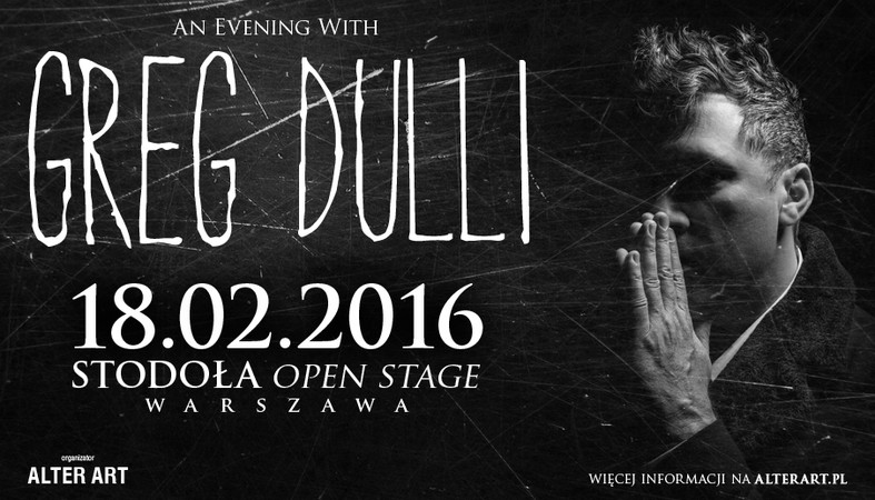 Greg Dulli w Polsce! Pierwszy solowy koncert legendarnego wokalisty!