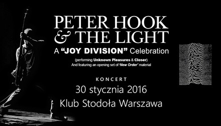 Basista legendarnego Joy Division - Peter Hook - z zespołem The Light w styczniu wystąpi w Warszawie!