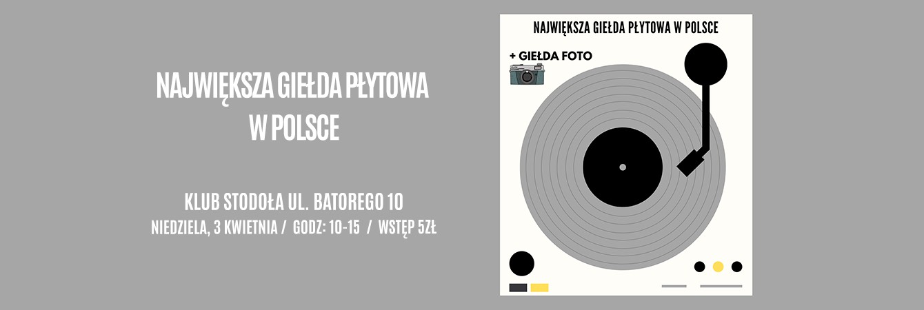 NAJWIĘKSZA GIEŁDA PŁYTOWA + GIEŁDA FOTOGRAFICZNA