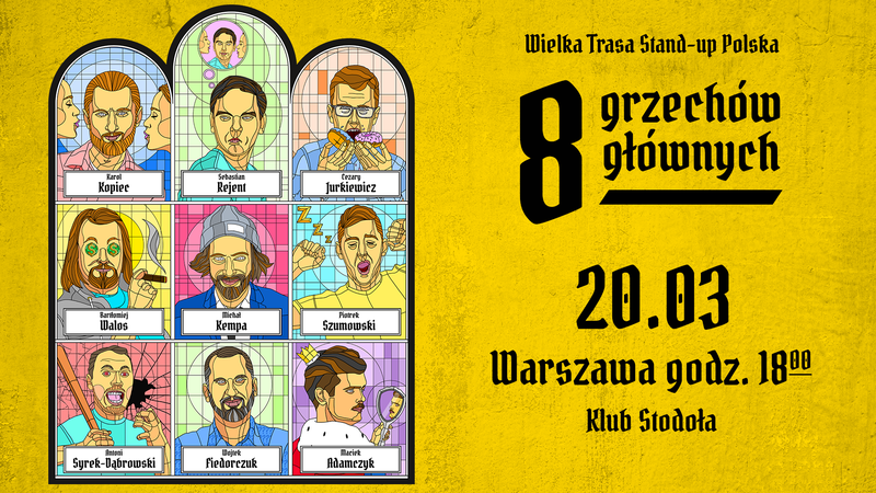 WIELKA TRASA STAND-UP POLSKA „Osiem grzechów głównych” 